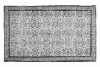 Gray Floral Vintage Area Rug - Thumbnail