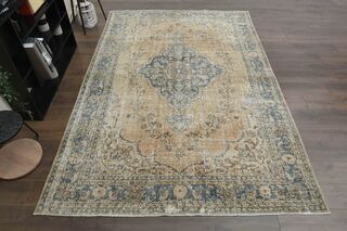 Orange Oriental Vintage Rug - Thumbnail