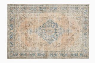 Orange Oriental Vintage Rug - Thumbnail