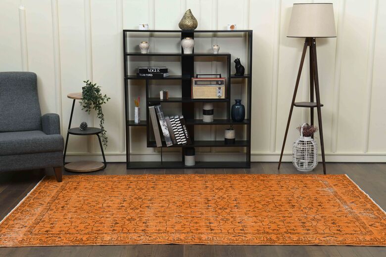 Orange Vintage Area Rug