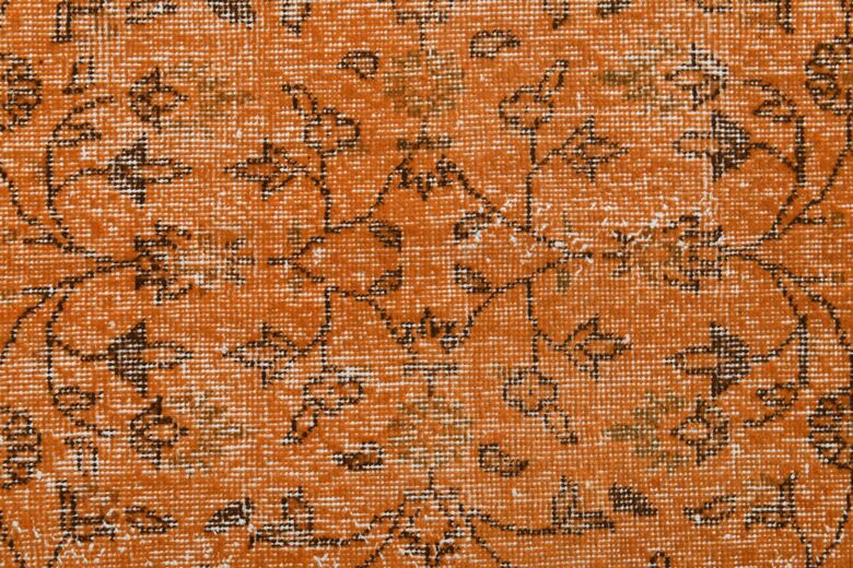 Orange Vintage Area Rug