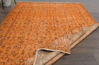 Orange Vintage Area Rug - Thumbnail