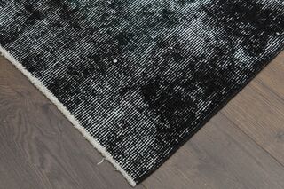 Distressed Black Vintage Area Rug - Thumbnail