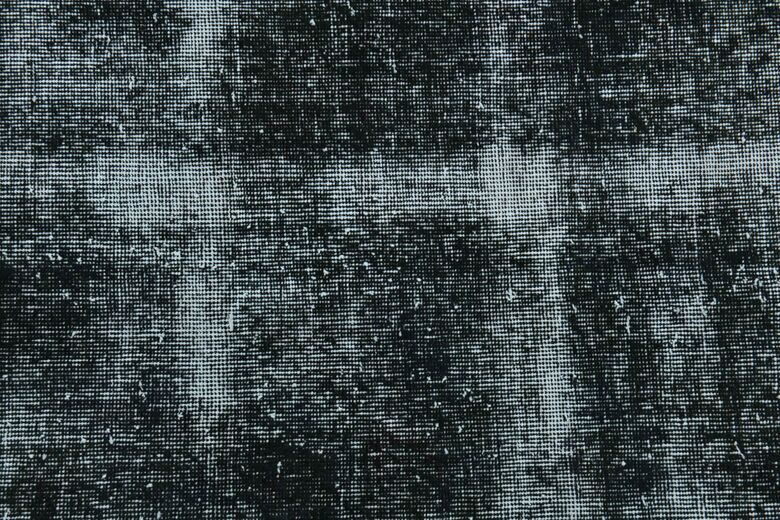 Distressed Black Vintage Area Rug