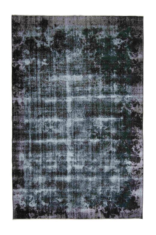 Distressed Black Vintage Area Rug