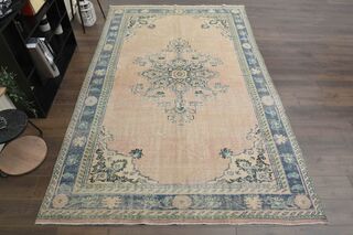 Turkish Oriental Vintage Area Rug - Thumbnail