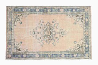 Turkish Oriental Vintage Area Rug - Thumbnail