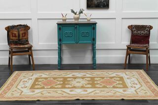 Handwoven Wool Vintage Area Rug - Thumbnail