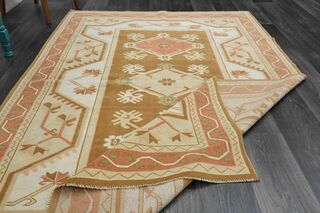 Handwoven Wool Vintage Area Rug - Thumbnail