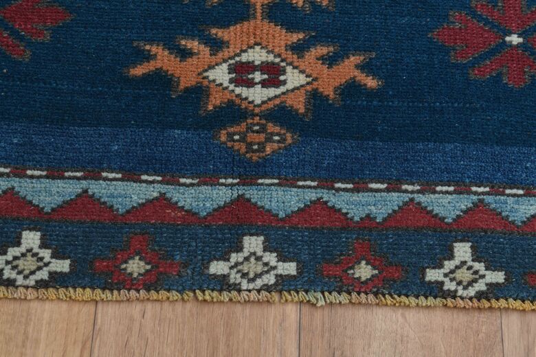 Wool Blue Vintage Rug