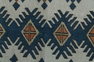 Wool Blue Vintage Rug - Thumbnail