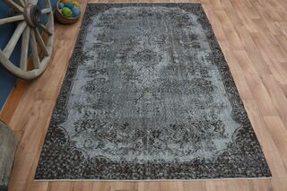 Gray Oriental Vintage Area Rug - Thumbnail