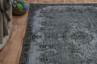 Gray Oriental Vintage Area Rug - Thumbnail