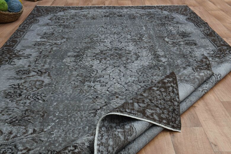 Gray Oriental Vintage Area Rug