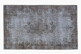 Gray Oriental Vintage Area Rug - Thumbnail