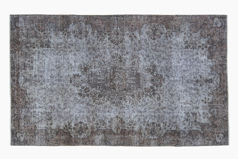 Gray Oriental Vintage Area Rug