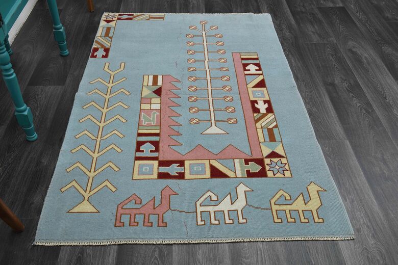 Blue Vintage Area Rug