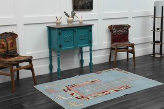 Blue Vintage Area Rug - Thumbnail