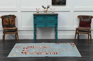 Blue Vintage Area Rug - Thumbnail