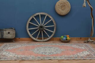 Oriental Handwoven Vintage Area Rug - Thumbnail