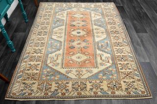 5x7 Ikat Vintage Area Rug - Thumbnail