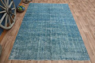 Blue Handwoven Vintage Area Rug - Thumbnail