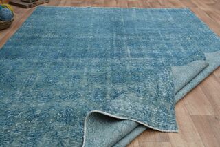 Blue Handwoven Vintage Area Rug - Thumbnail