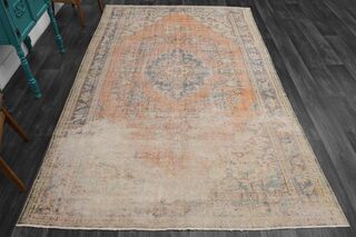 Orange Antique Area Rug - Thumbnail