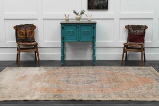 Orange Antique Area Rug - Thumbnail