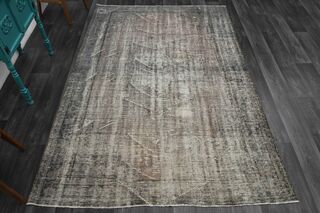 Abstract Black Vintage Area Rug - Thumbnail