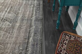 Abstract Black Vintage Area Rug - Thumbnail