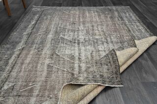 Abstract Black Vintage Area Rug - Thumbnail