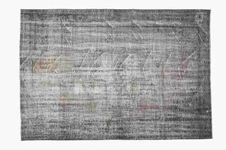 Abstract Black Vintage Area Rug - Thumbnail