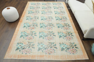 Handmade Vintage Large Area Rug - Thumbnail