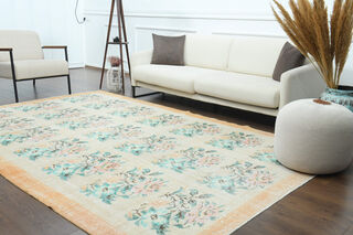 Handmade Vintage Large Area Rug - Thumbnail