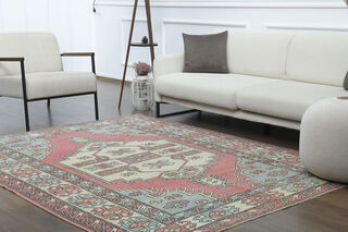 Handmade Vintage Area Rug - Thumbnail