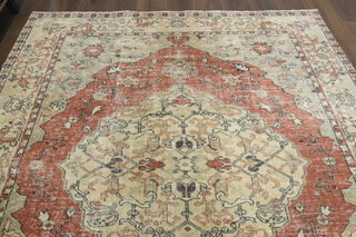 Distressed Orange Beige Rug - Thumbnail