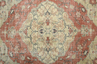 Distressed Orange Beige Rug - Thumbnail