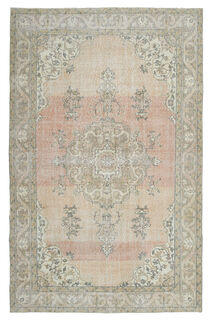 Vintage Orange Beige Rug - Thumbnail