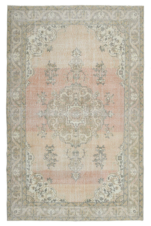 Vintage Orange Beige Rug