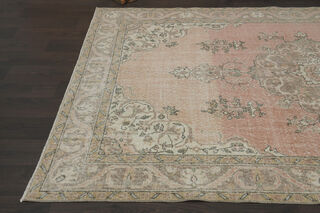 Vintage Orange Beige Rug - Thumbnail