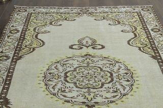 Green Oriental Handmade Area Rug - Thumbnail