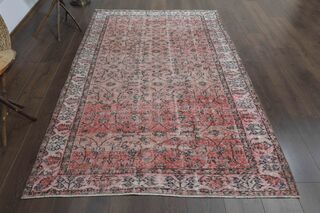 Retro Floral Area Rug - Thumbnail