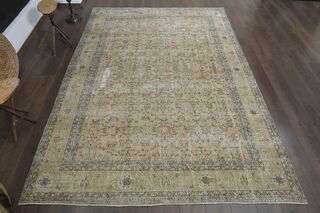 Oushak Floral Vintage Rug - Thumbnail