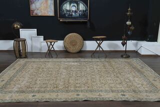 Oushak Floral Vintage Rug - Thumbnail