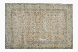 Oushak Floral Vintage Rug - Thumbnail