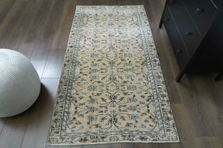 Yellow Floral Accent Rug - Thumbnail