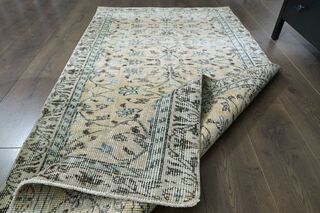 Yellow Floral Accent Rug - Thumbnail