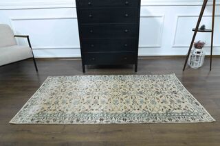 Yellow Floral Accent Rug - Thumbnail