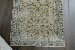 Yellow Floral Accent Rug - Thumbnail